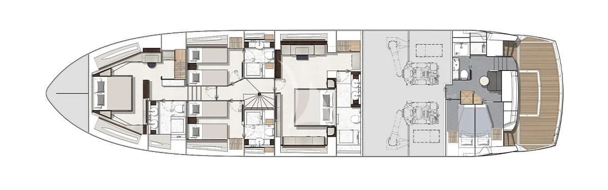 diagram, engineering drawing aboard MOONLIGHT Yacht for Sale
