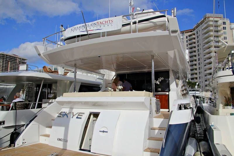 a boat with people on it aboard SKYE Yacht for Sale