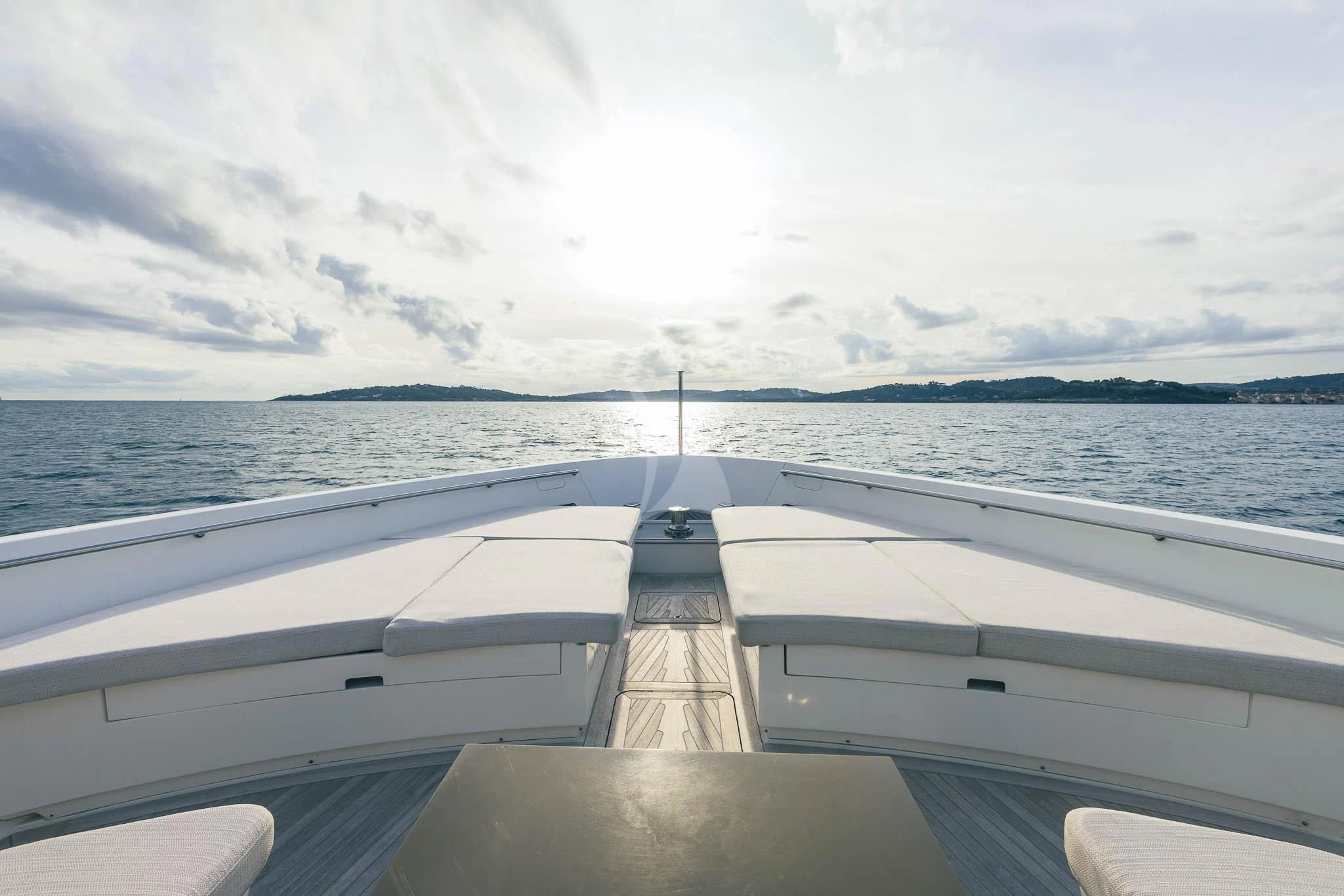 a boat on the water aboard VINCI II Yacht for Sale