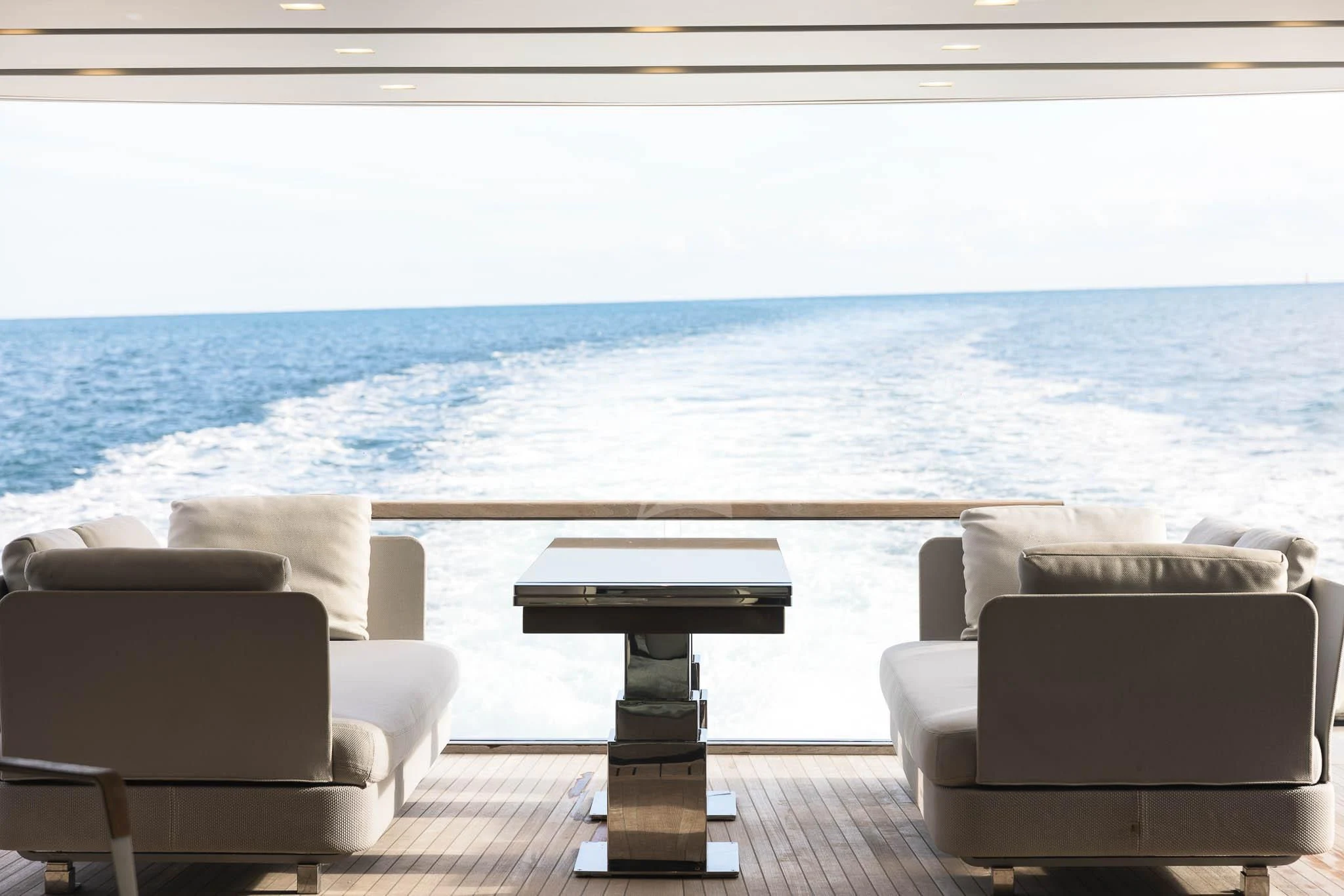 a room with a view of the ocean aboard VINCI II Yacht for Sale