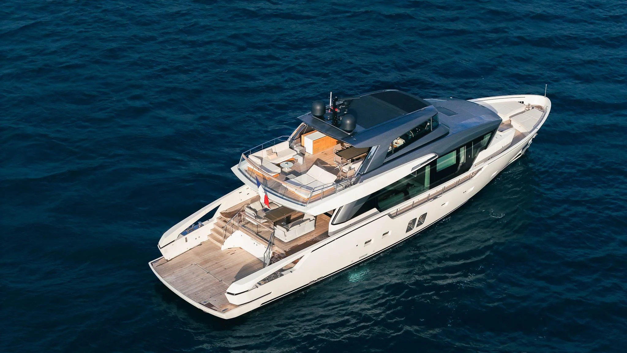 a boat in the water aboard VINCI II Yacht for Sale