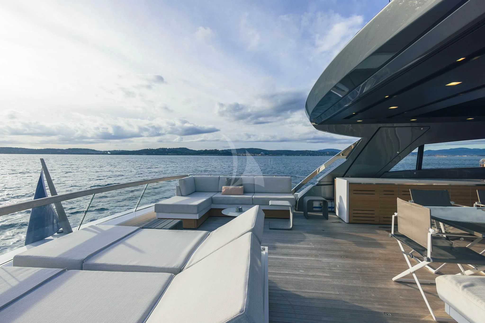 a boat on the water aboard VINCI II Yacht for Sale