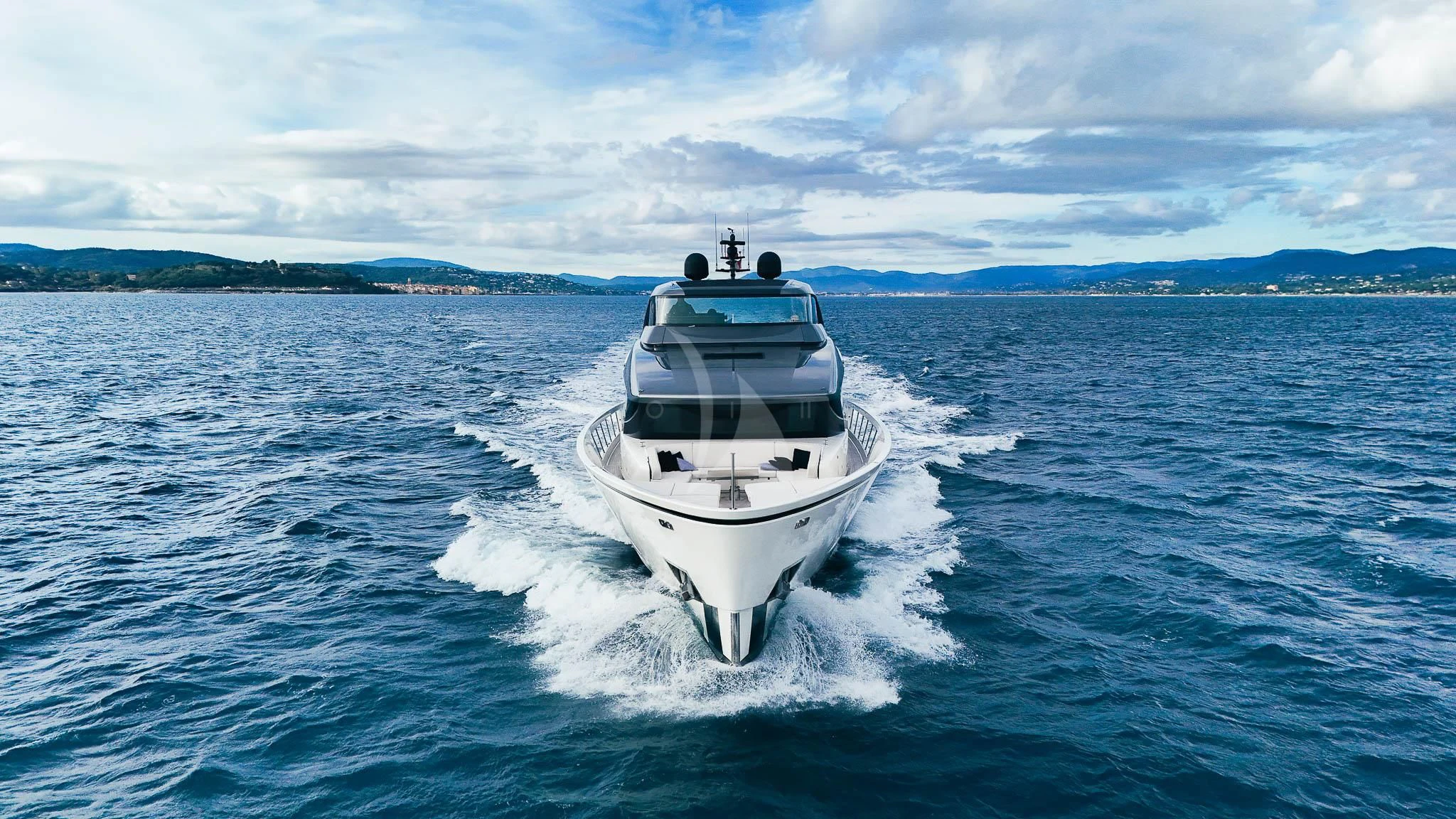 a boat on the water aboard VINCI II Yacht for Sale