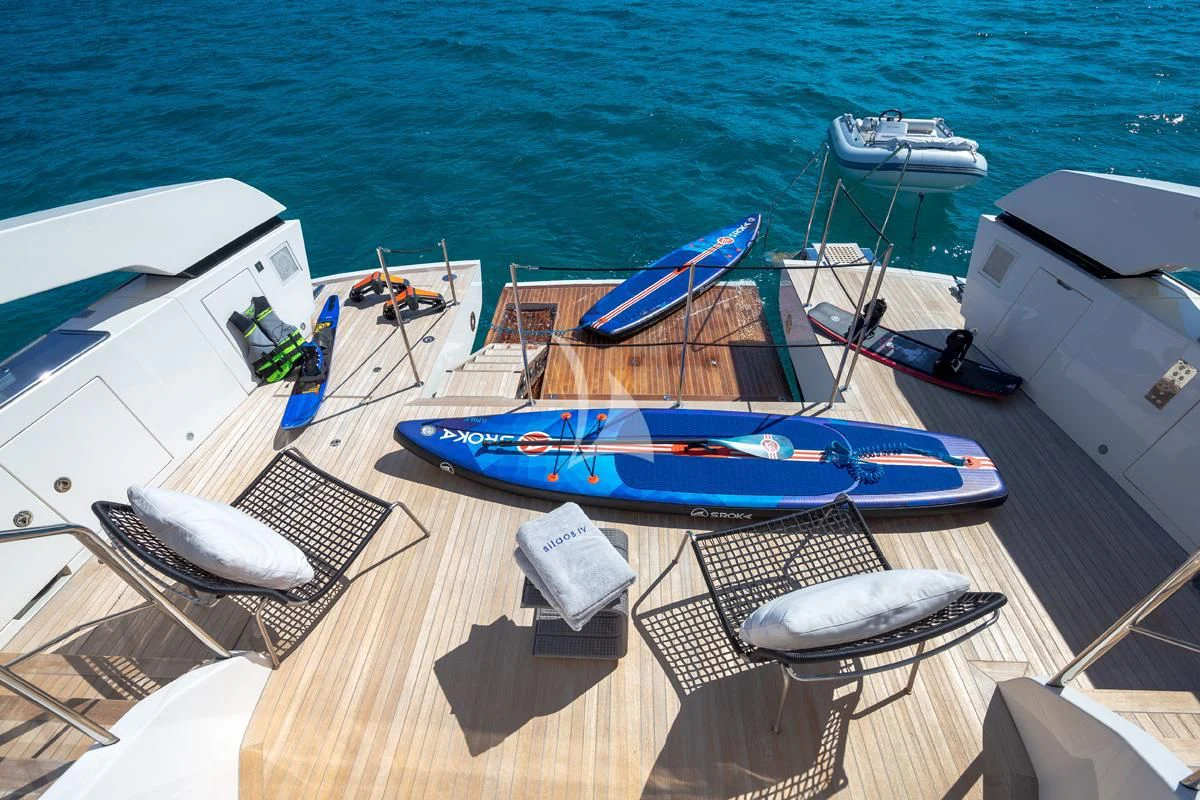 a boat on the water aboard VINCI II Yacht for Sale