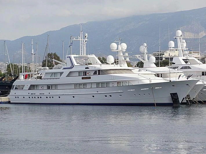 a large white boat in the water aboard VARMAR VE Yacht for Sale