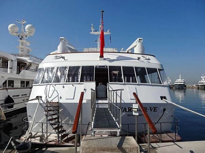 a boat with a ladder on the deck aboard VARMAR VE Yacht for Sale