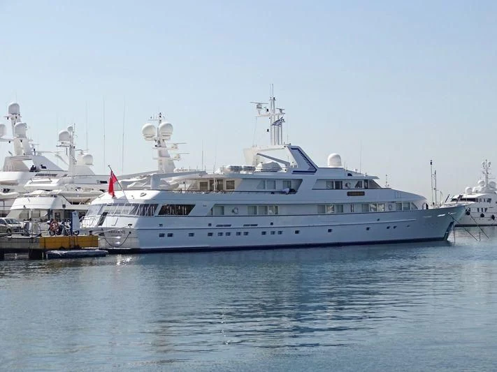 a large white ship aboard VARMAR VE Yacht for Sale