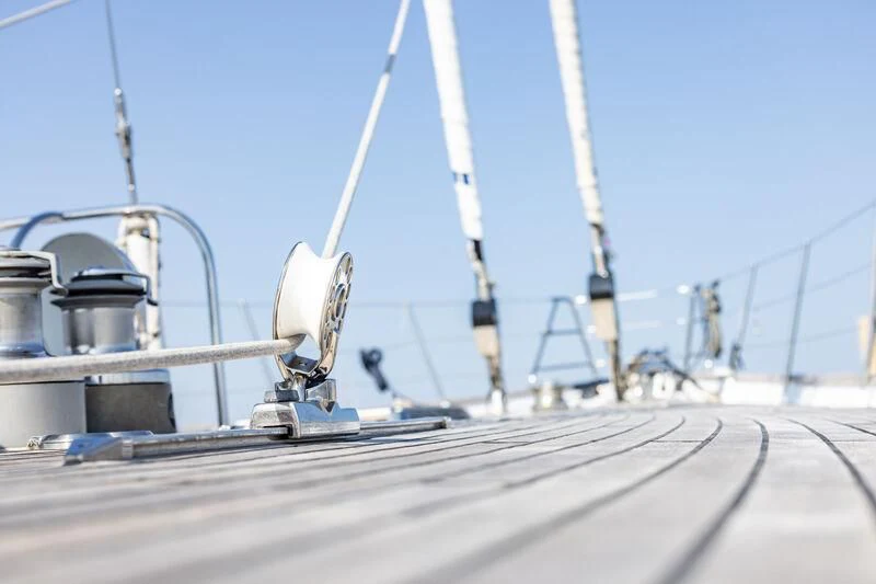 a close-up of a boat aboard BOLERO Yacht for Sale