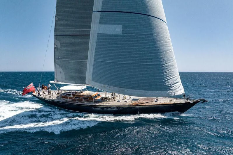 a boat sailing on the sea aboard BOLERO Yacht for Sale