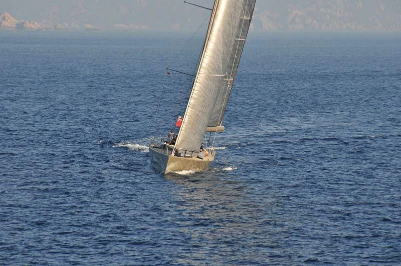a sailboat in the water aboard TIKETITAN Yacht for Sale