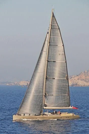 a sailboat on the water aboard TIKETITAN Yacht for Sale