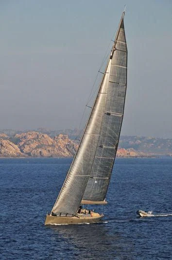 a sailboat on the water aboard TIKETITAN Yacht for Sale