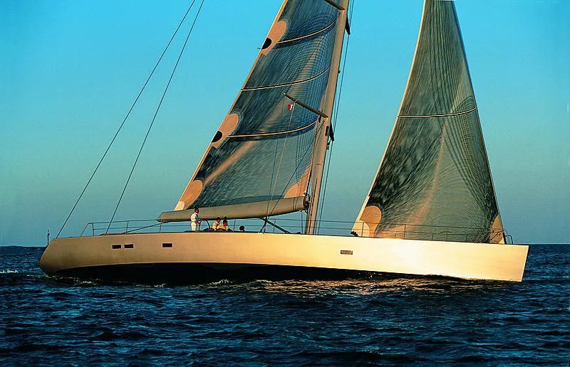 a sailboat on the water aboard TIKETITAN Yacht for Sale