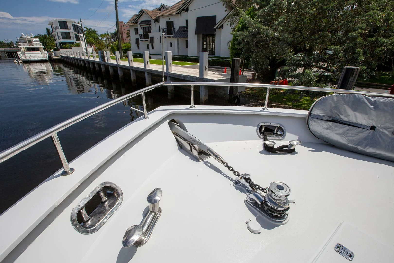 a boat with a rope attached to it aboard PAINKILLER Yacht for Sale