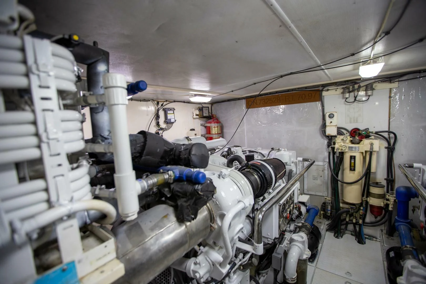 a room with machinery aboard PAINKILLER Yacht for Sale
