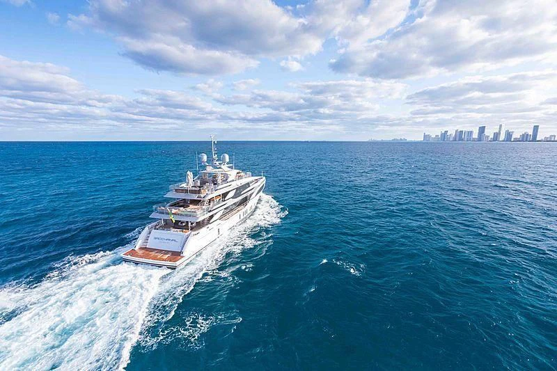 a ship in the water aboard BACCHANAL Yacht for Sale