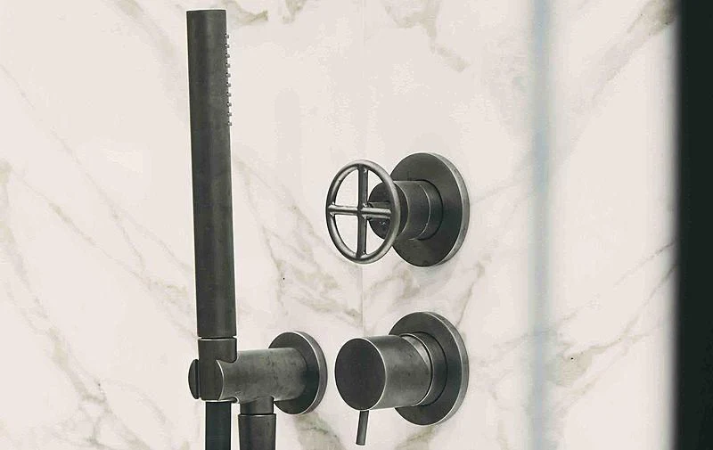 a close-up of a black pole with white and black wire aboard BACCHANAL Yacht for Sale