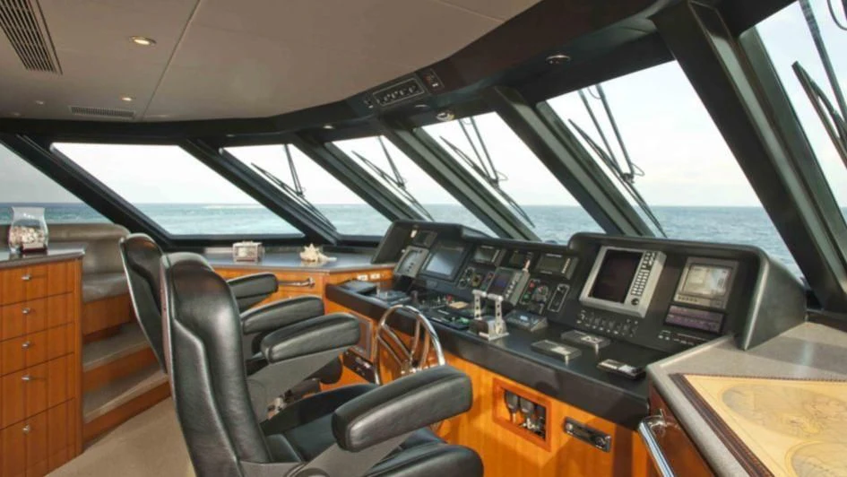 inside of a vehicle aboard MURPHY'S LAW Yacht for Charter