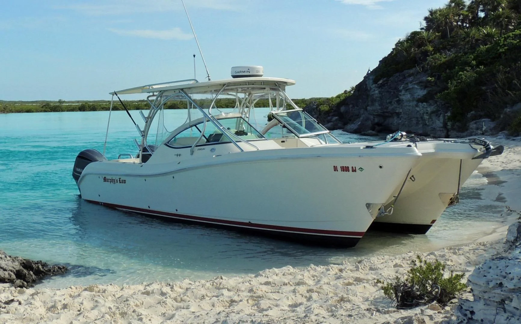 a boat on a beach aboard MURPHY'S LAW Yacht for Charter