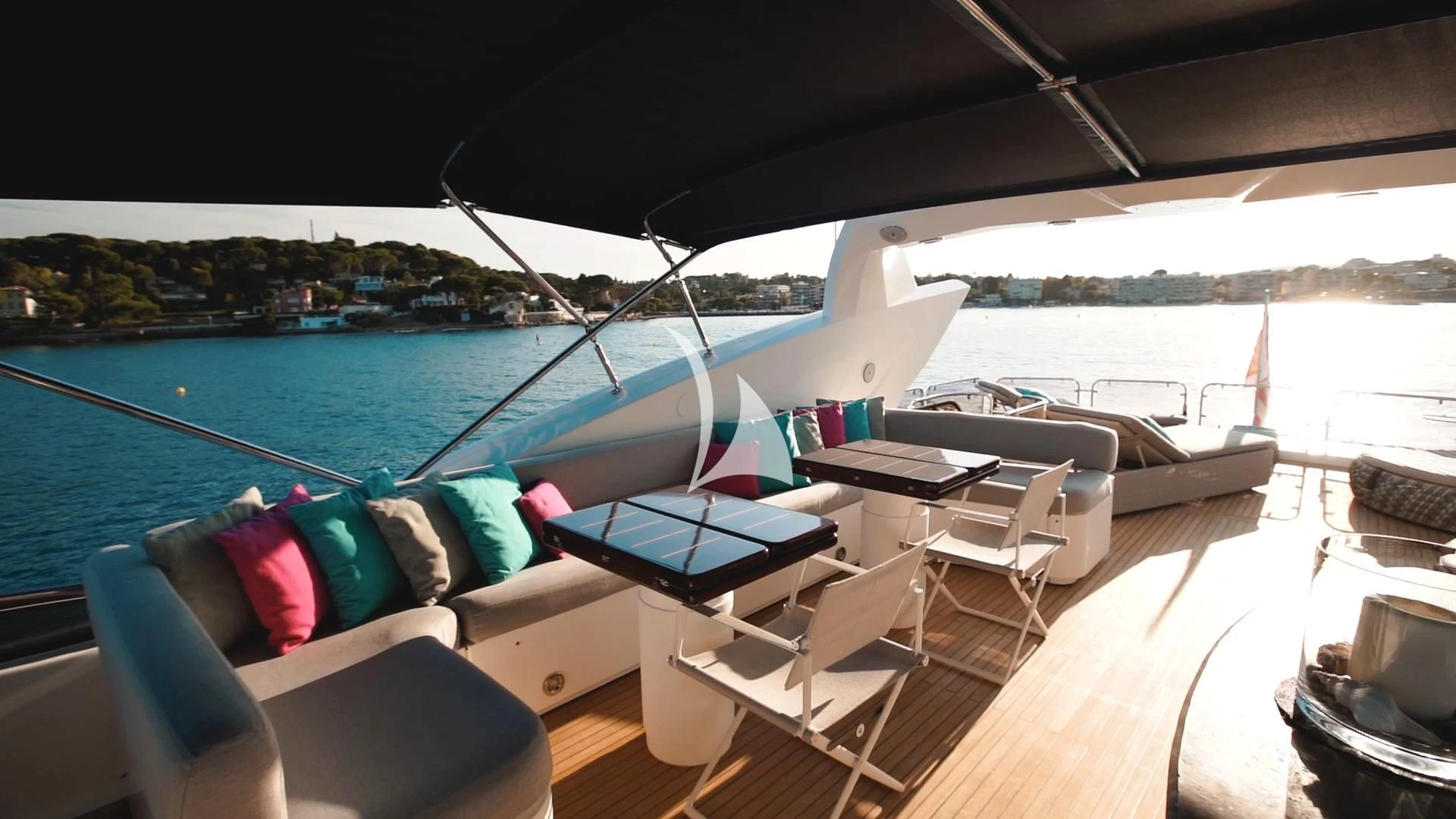 a boat on a boat aboard PEARL OF LONDON Yacht for Sale