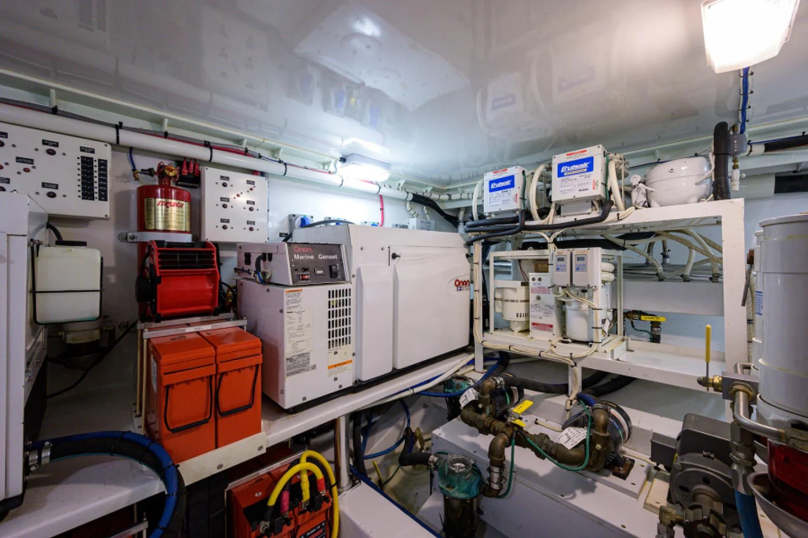 a room with machinery and equipment aboard FLYING J Yacht for Sale