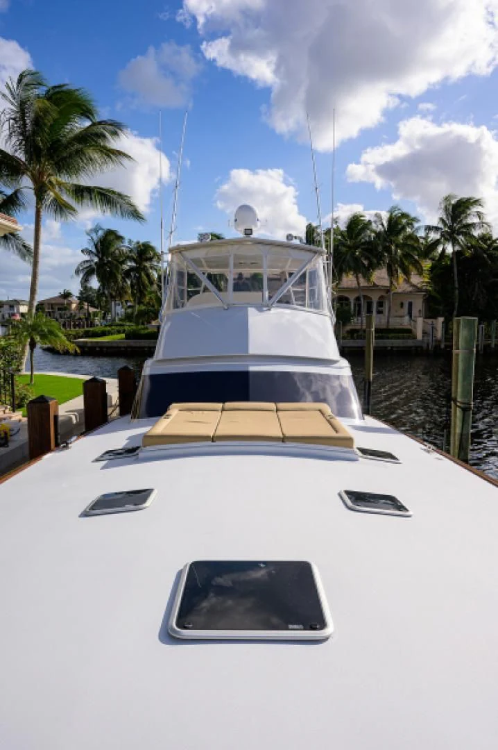 a white car on a road aboard FLYING J Yacht for Sale