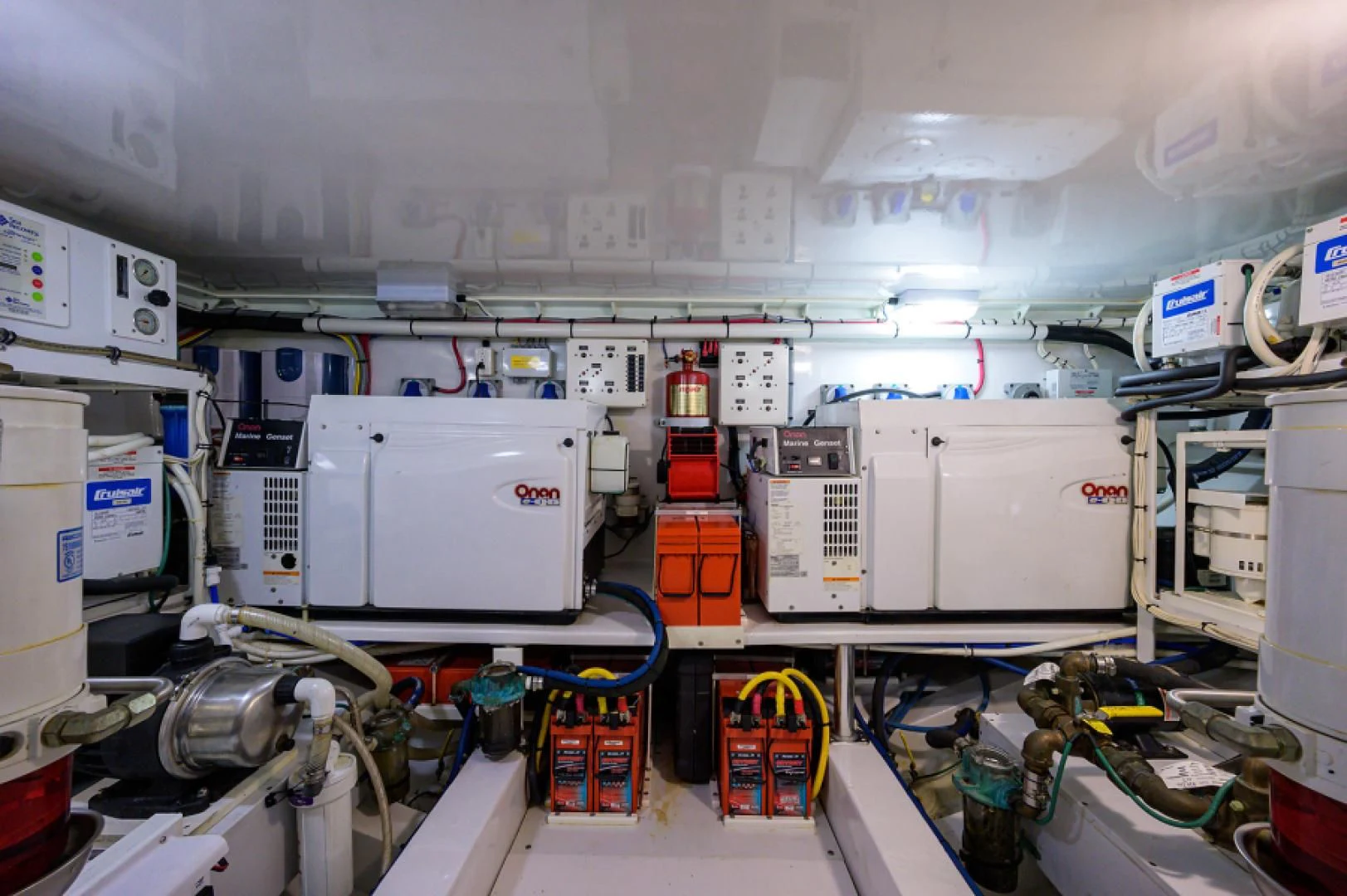 a room with machinery and equipment aboard FLYING J Yacht for Sale