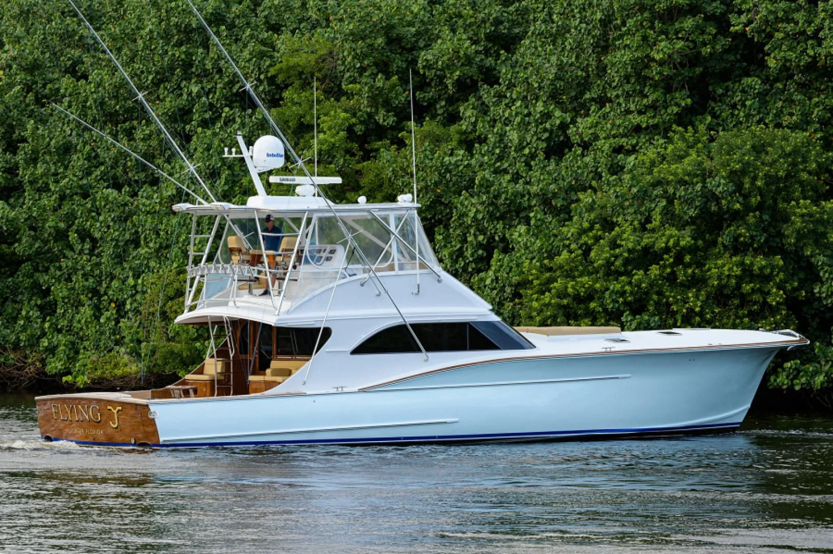 a boat on the water aboard FLYING J Yacht for Sale