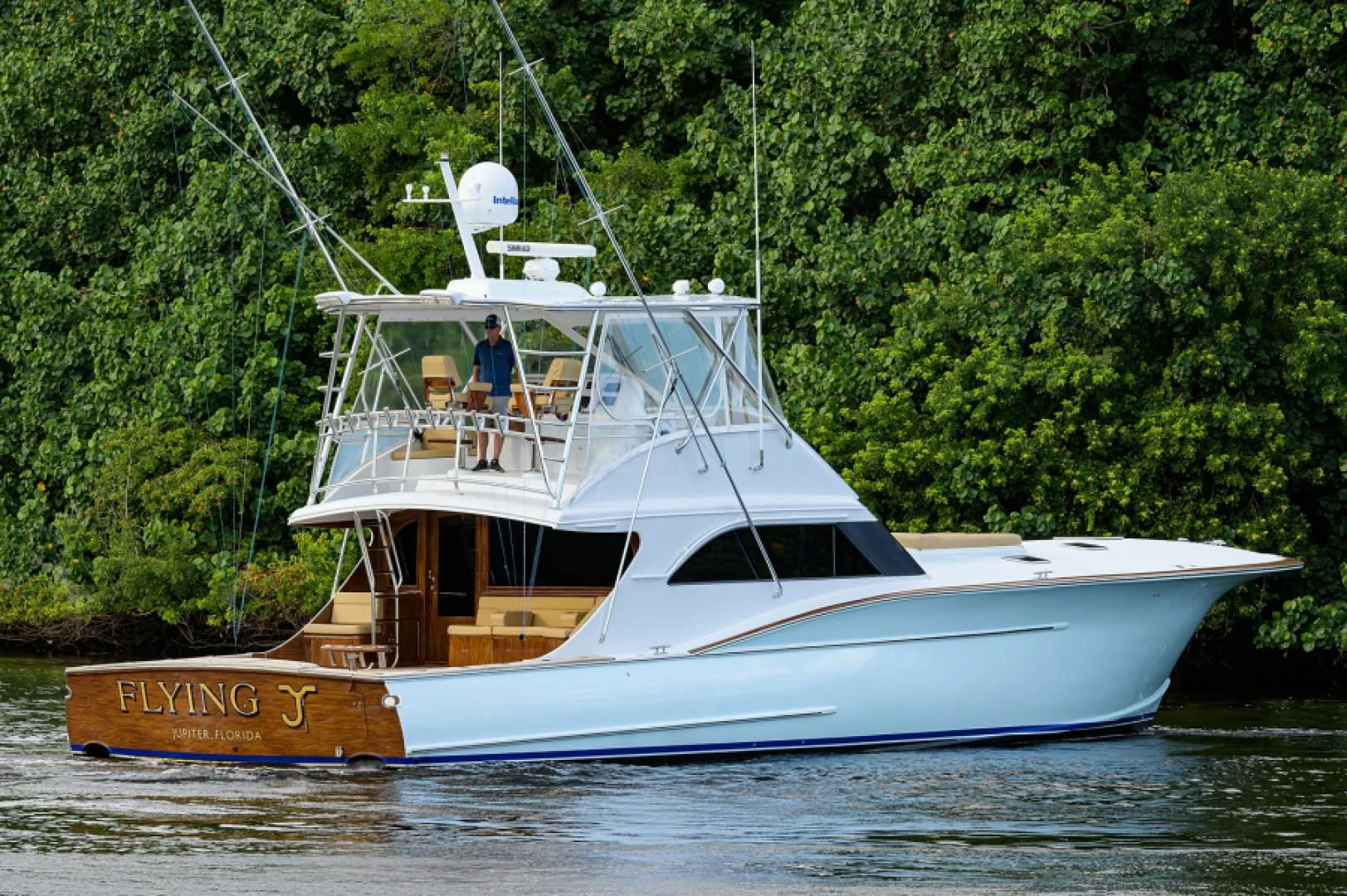 a boat on the water aboard FLYING J Yacht for Sale