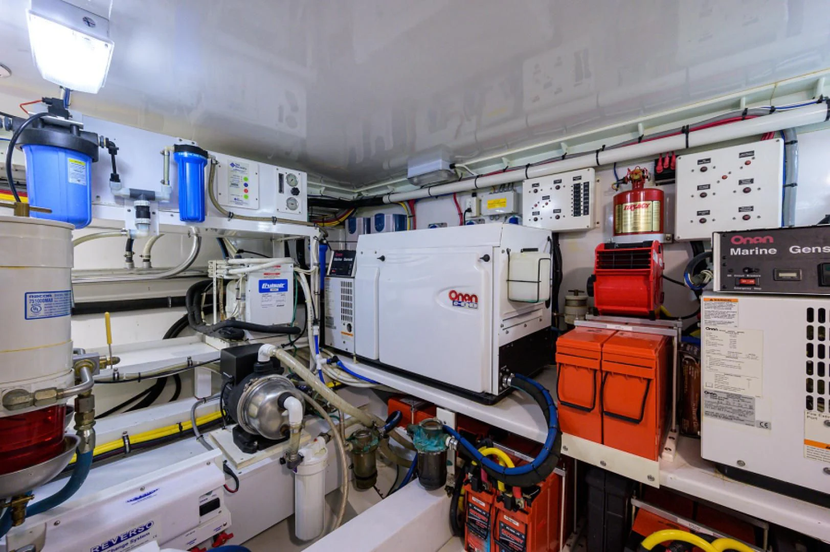 a room with several machines aboard FLYING J Yacht for Sale