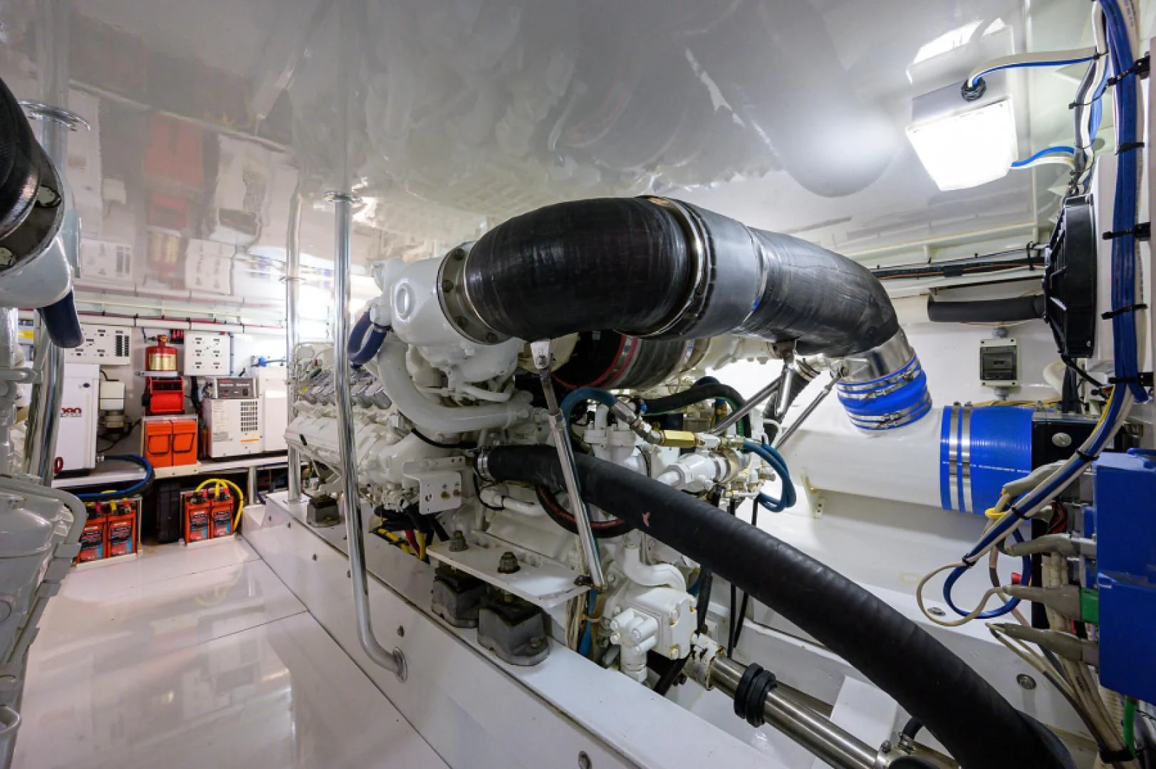 a close-up of a machine aboard FLYING J Yacht for Sale