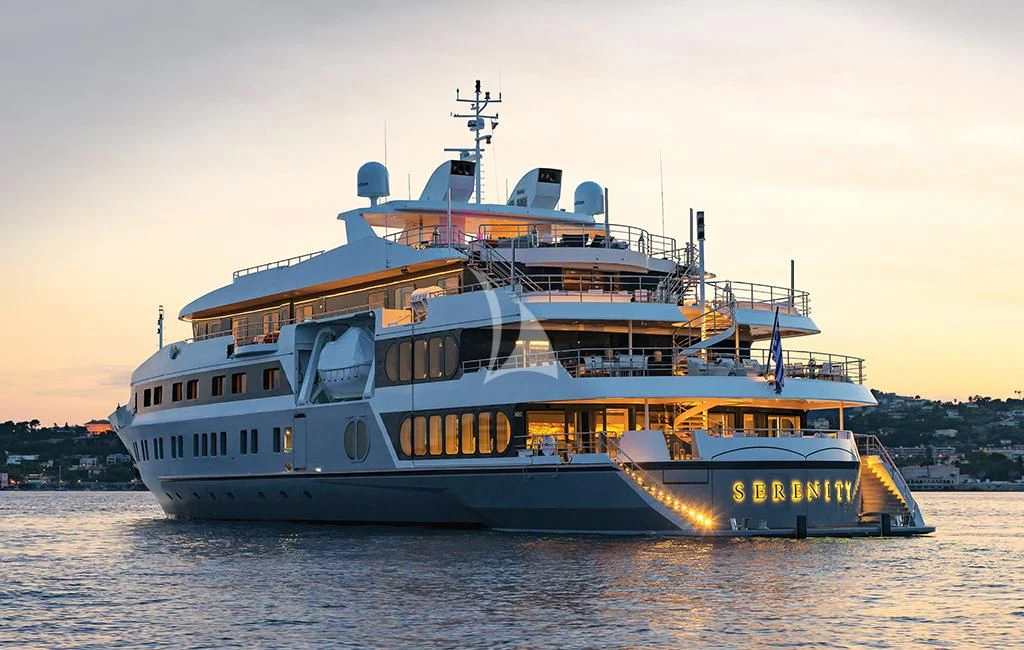 a large boat on the water aboard MARQUISE Yacht for Sale