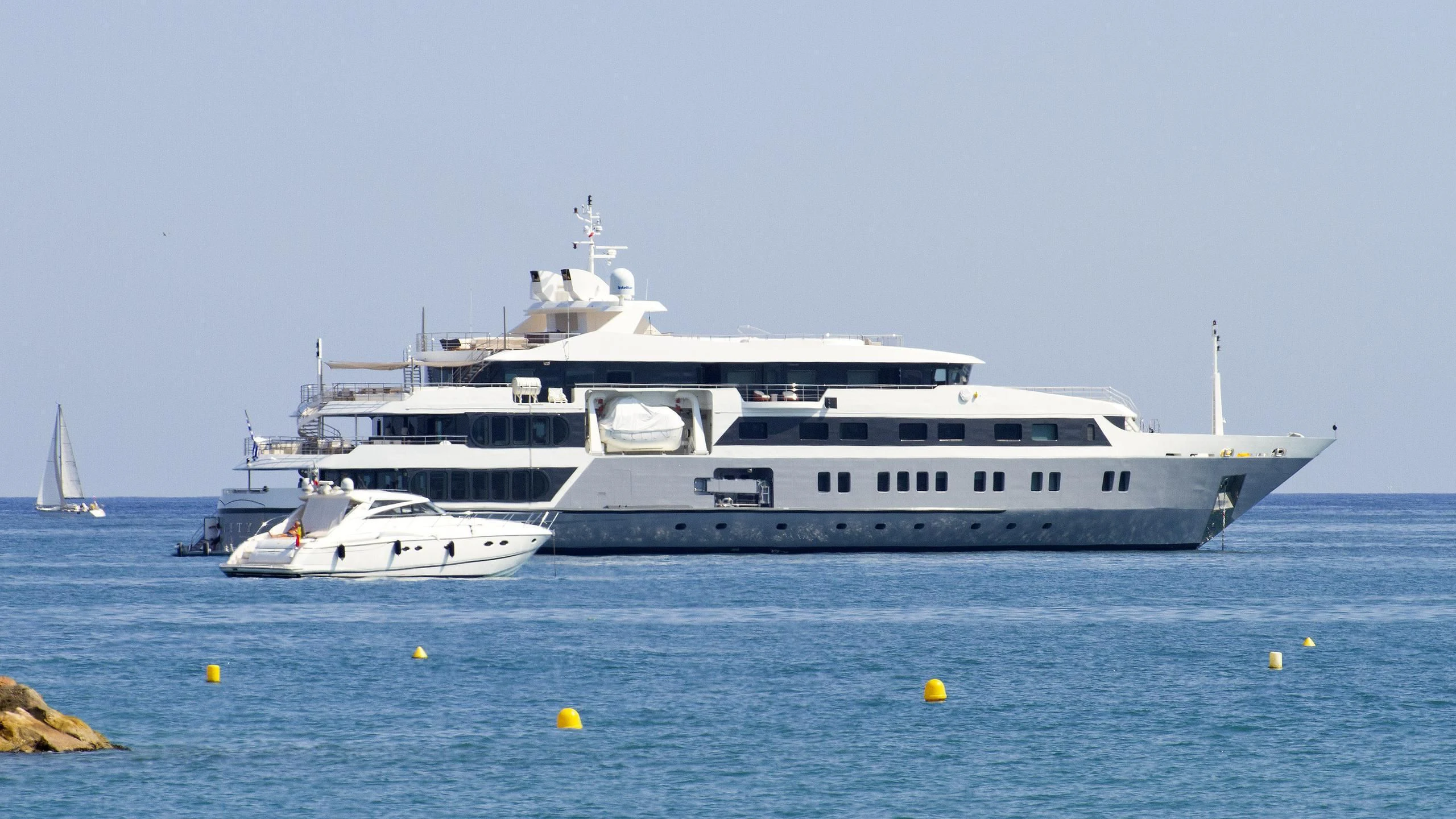 a large white boat in the water aboard MARQUISE Yacht for Sale