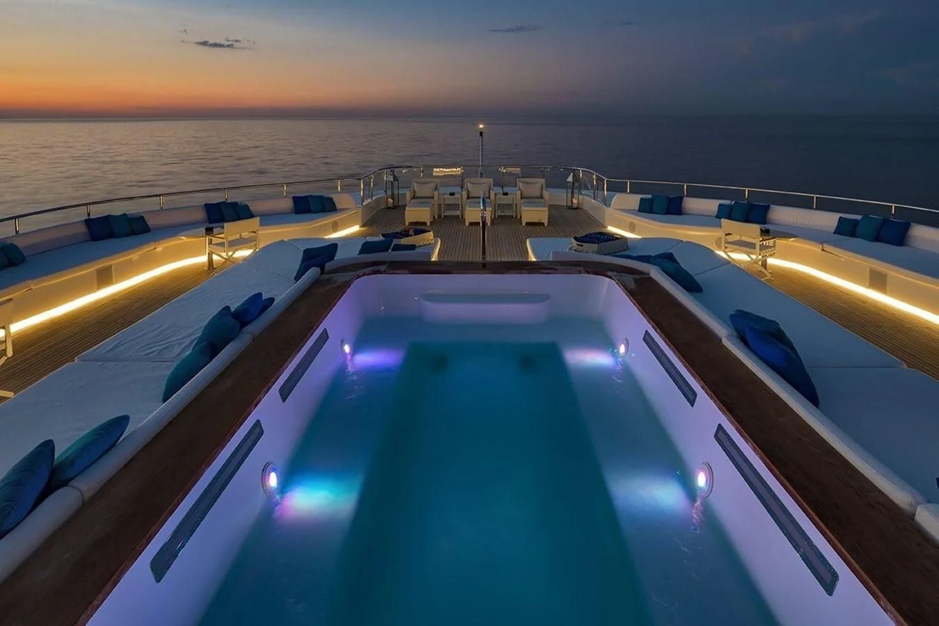 a large cruise ship in the ocean aboard MARQUISE Yacht for Sale