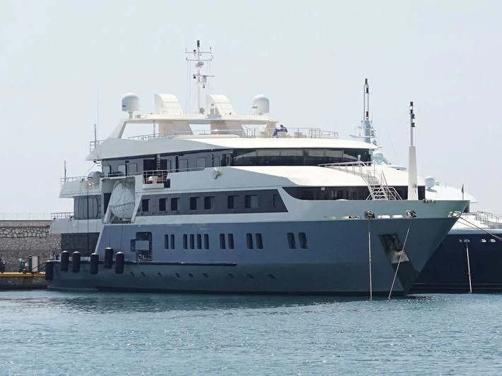 a large white boat in the water aboard MARQUISE Yacht for Sale
