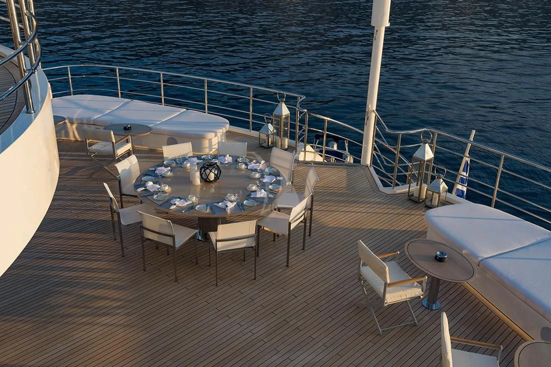 a deck of a ship aboard MARQUISE Yacht for Sale