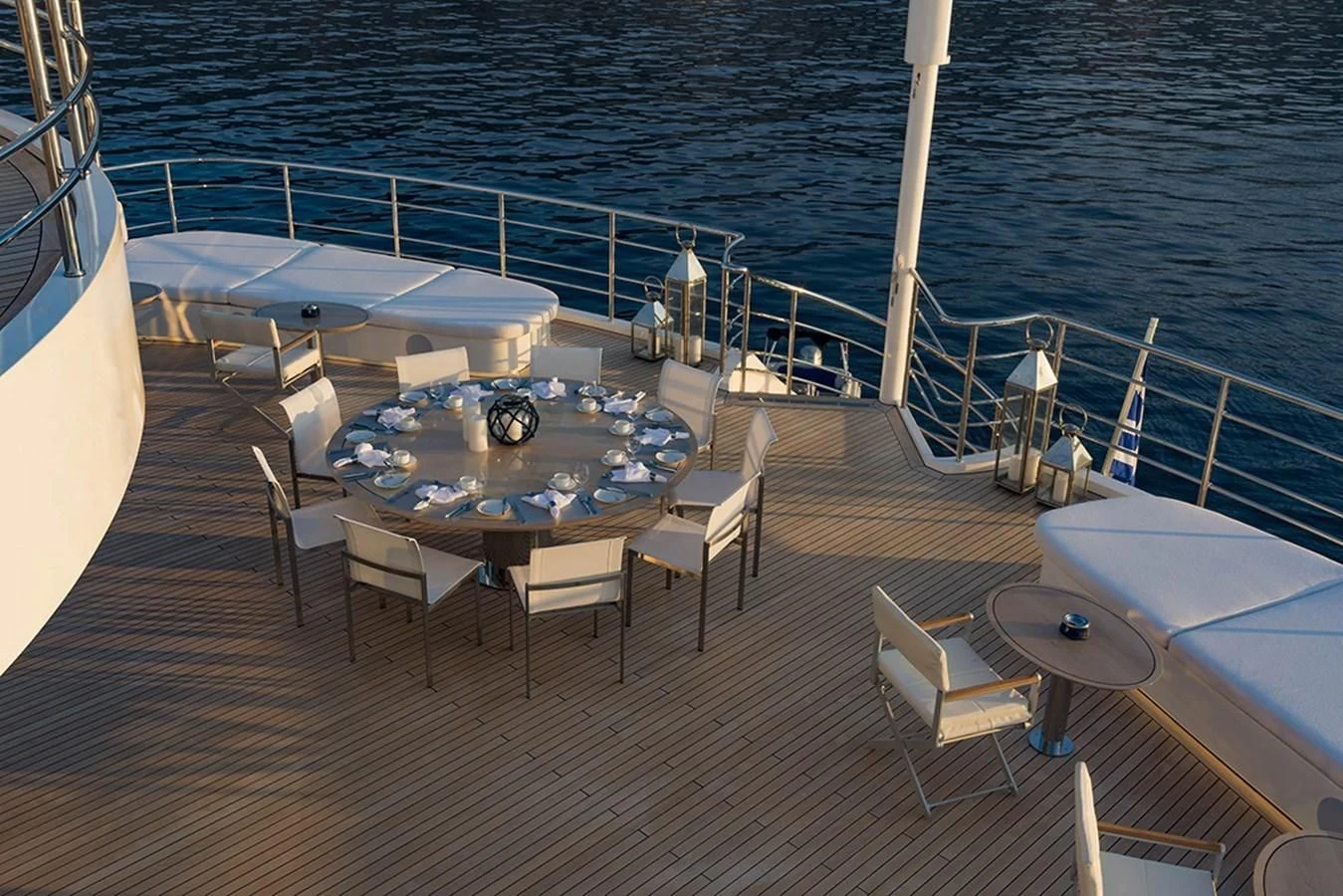 a deck of a ship aboard MARQUISE Yacht for Sale