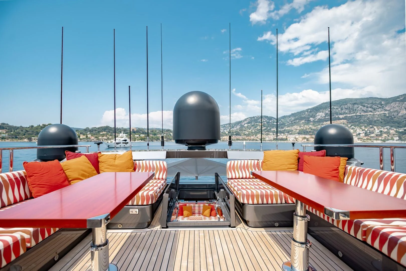 a boat on the water aboard KJOS Yacht for Charter