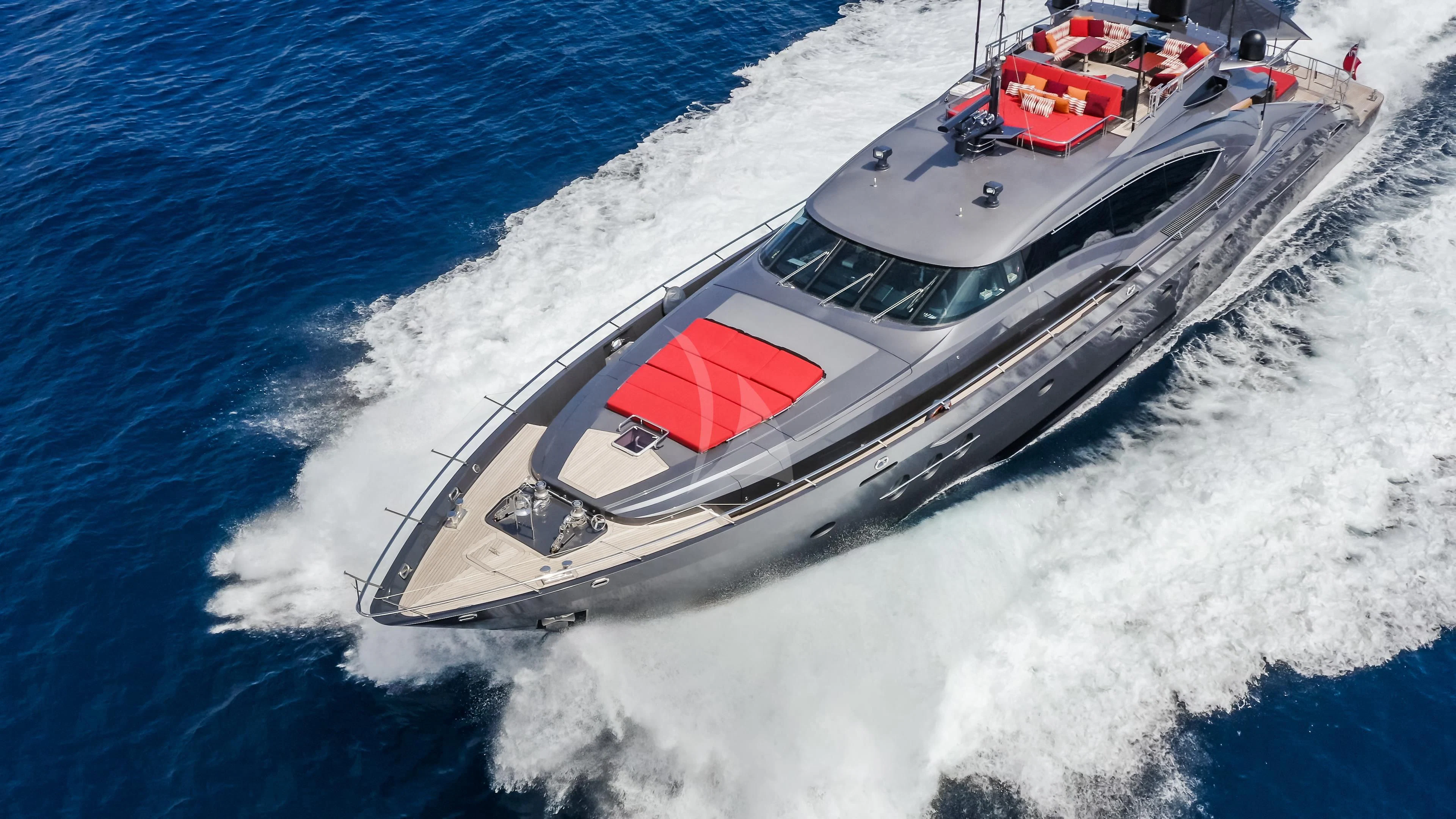 a boat on the water aboard KJOS Yacht for Charter