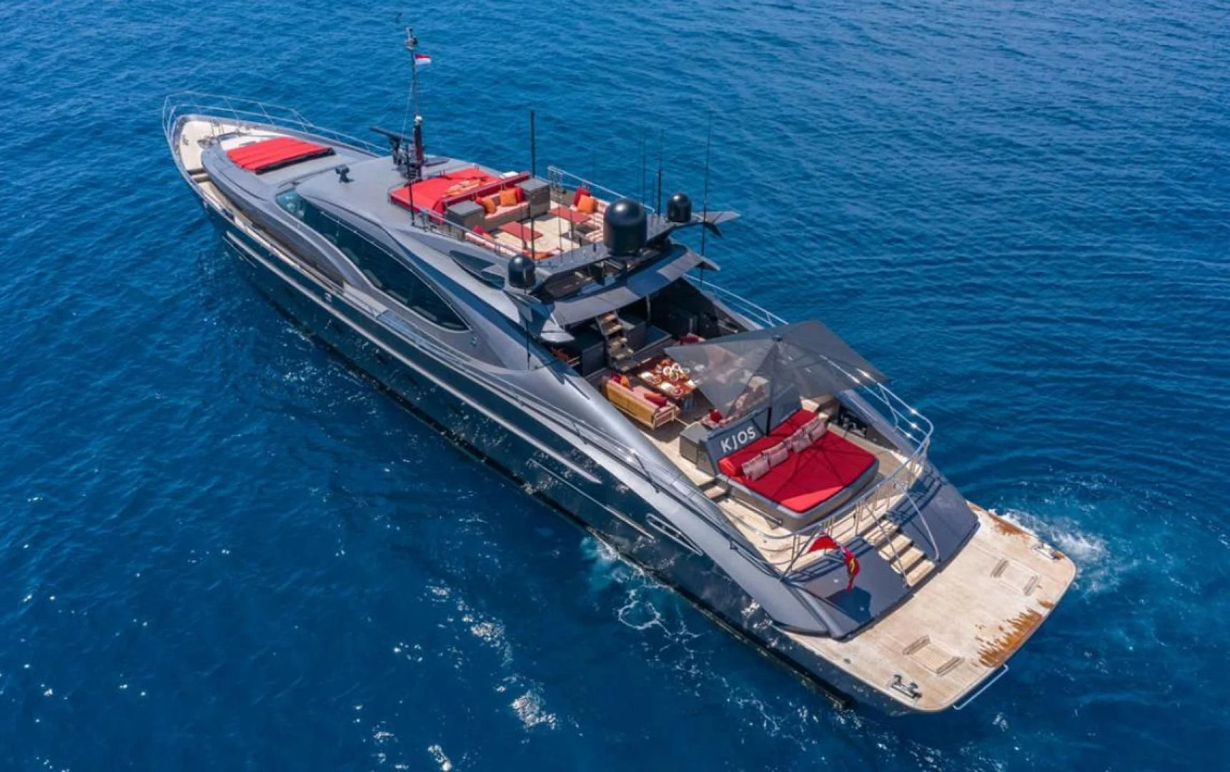 a ship in the water aboard KJOS Yacht for Charter