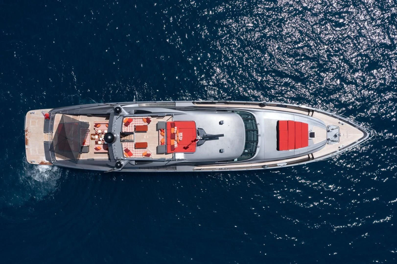 a boat in the water aboard KJOS Yacht for Charter