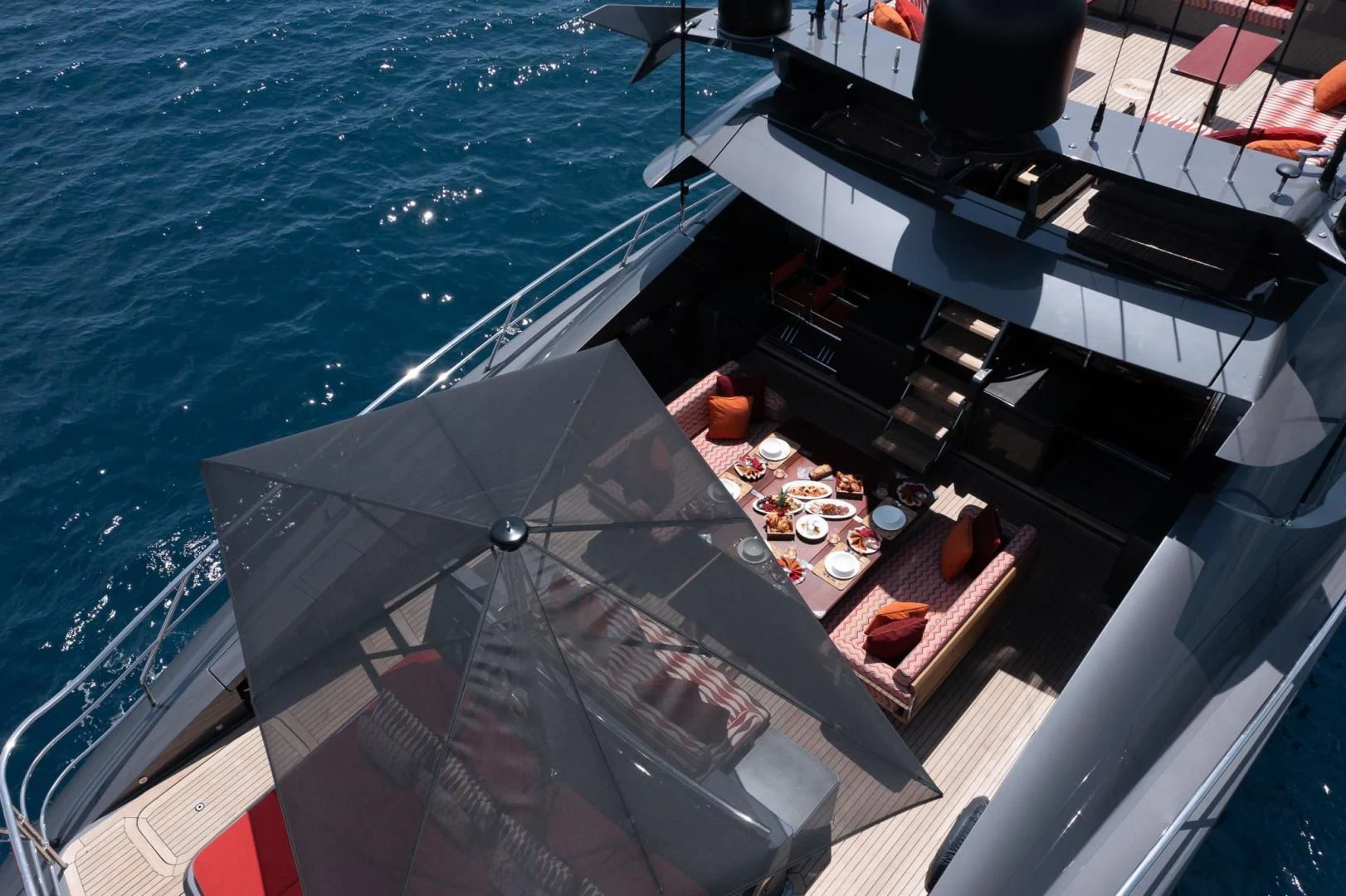 a boat on the water aboard KJOS Yacht for Charter