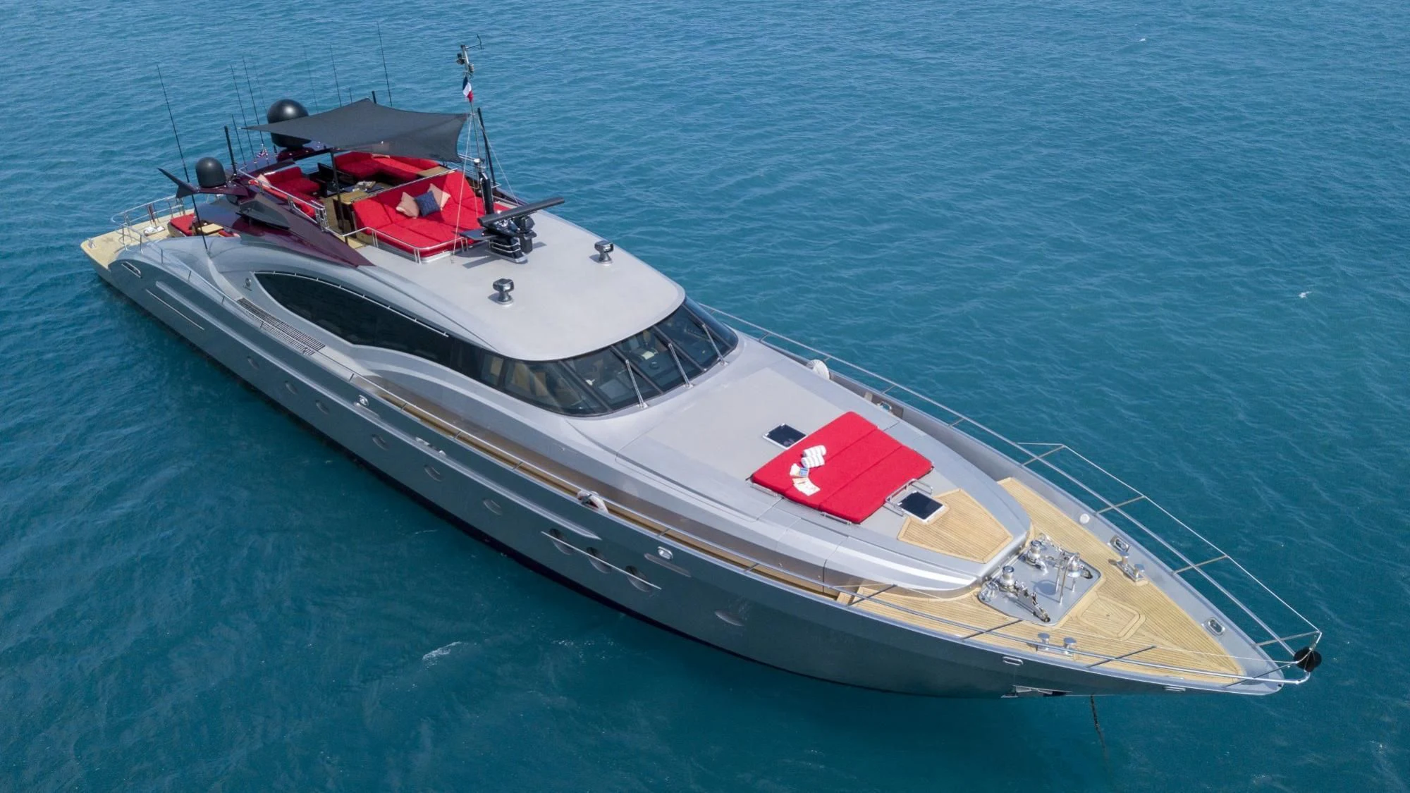 a boat in the water aboard KJOS Yacht for Charter