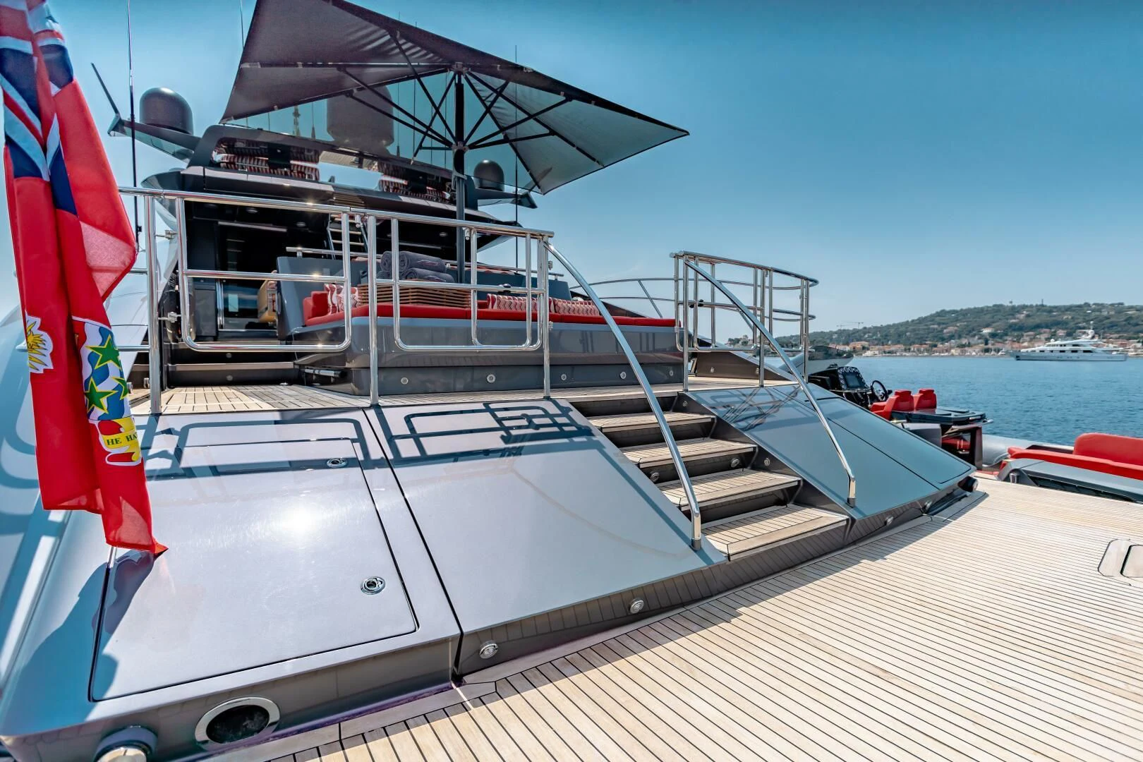 a boat on the water aboard KJOS Yacht for Charter