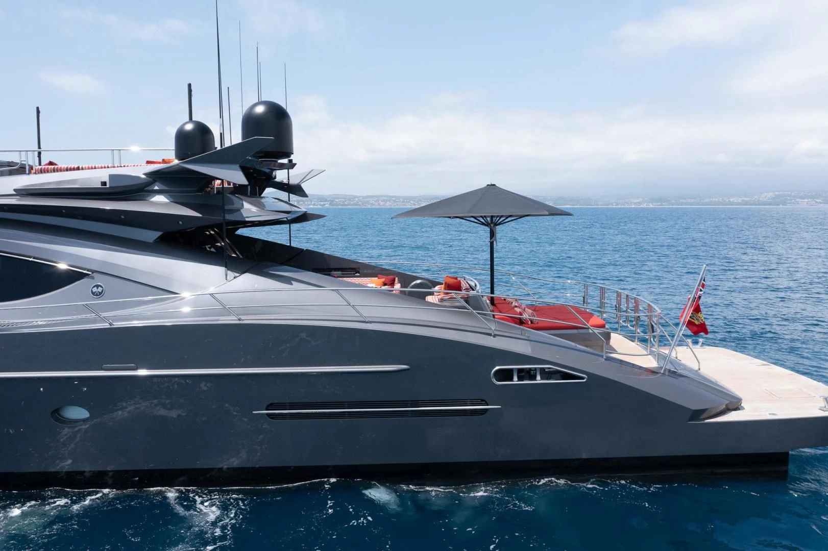 a boat on the water aboard KJOS Yacht for Charter