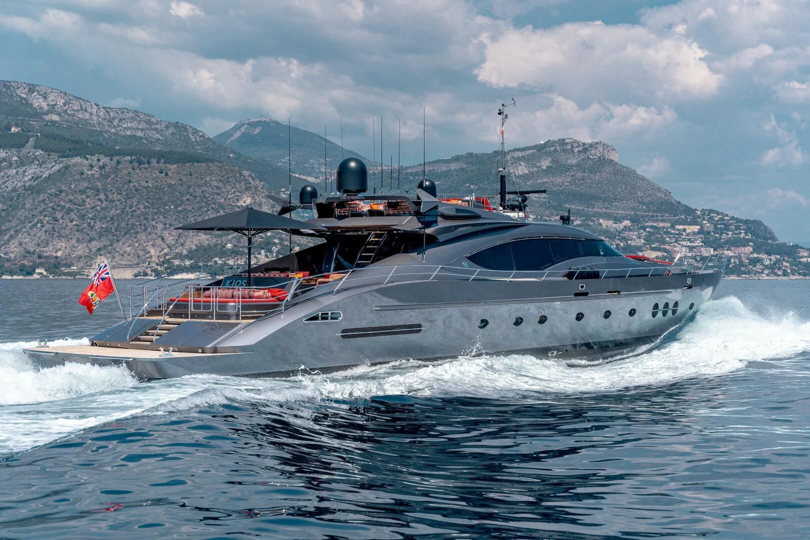 a boat on the water aboard KJOS Yacht for Charter