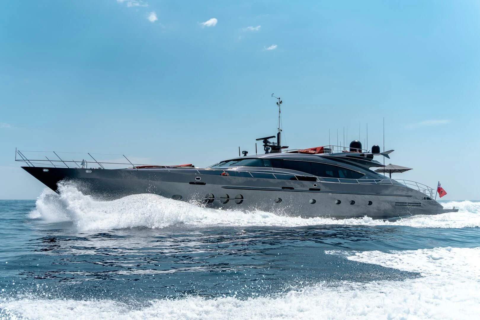 a boat in the water aboard KJOS Yacht for Charter