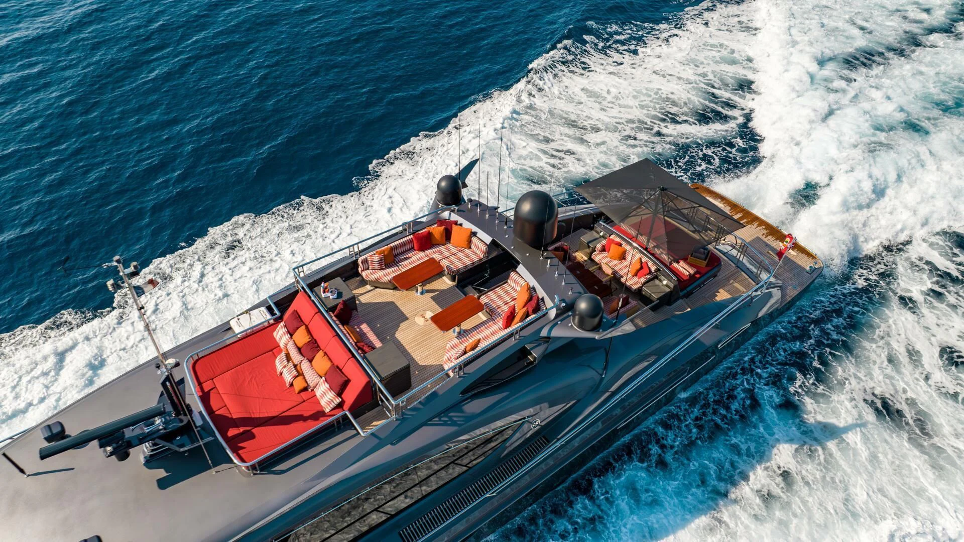 a ship on the water aboard KJOS Yacht for Charter