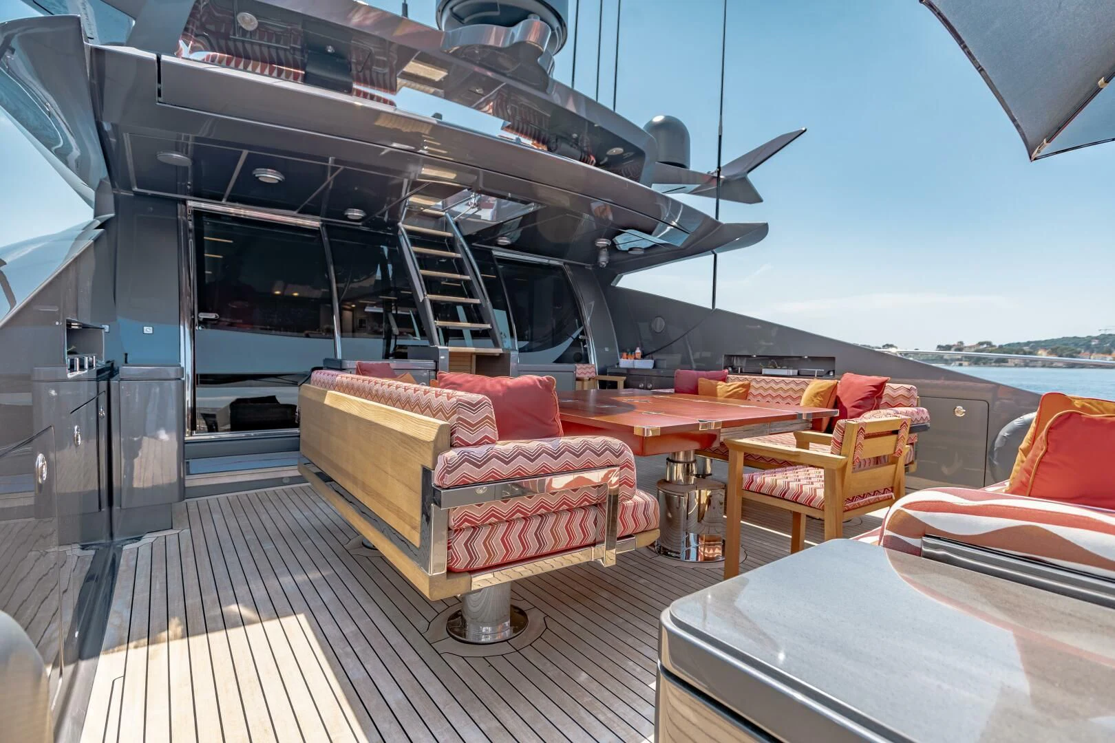 a boat on the water aboard KJOS Yacht for Charter