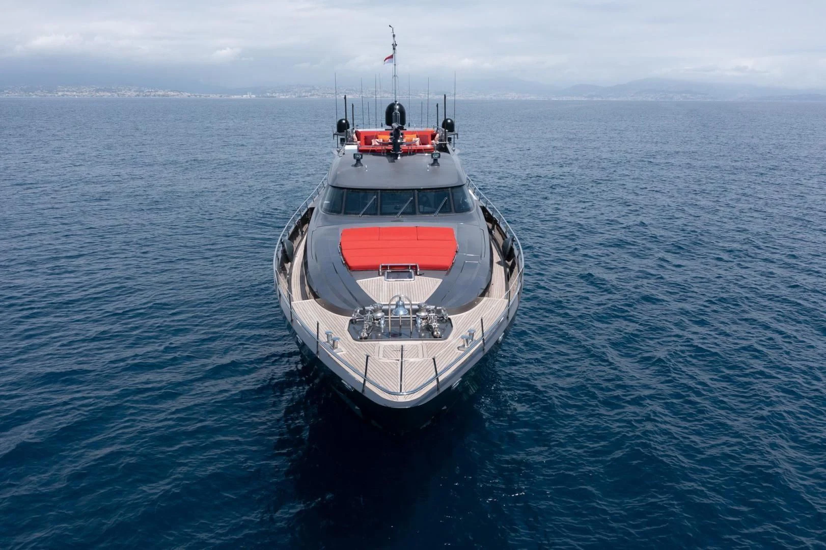 a boat in the water aboard KJOS Yacht for Charter